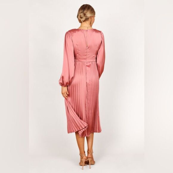Petal & Pup Noelle Twist front pleated midi dress XS NEW $98 - Picture 8 of 11